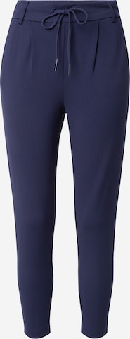 ONLY Slim fit Pleat-Front Pants 'Poptrash' in Blue: front