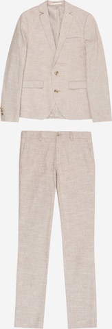 Jack & Jones Junior Slim fit Suit in Beige: front