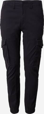 JACK & JONES Slim fit Cargo Pants 'JJIPaul JJFlake' in Black: front